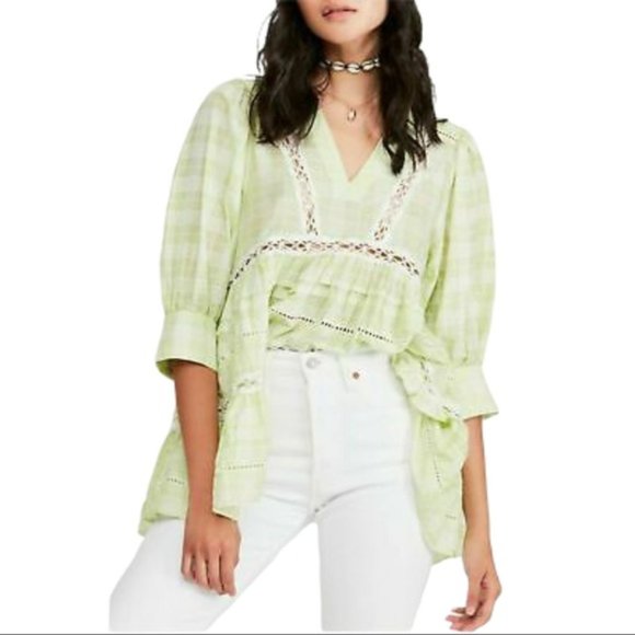Free People Lime Time Out Tunic Top M - Picture 6 of 6